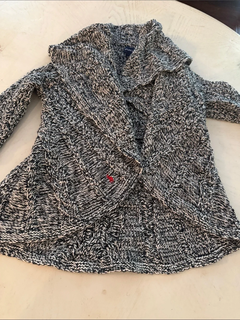 Ralph Lauren toddler girls open knit cotton cardigan sweater size 5